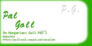 pal goll business card